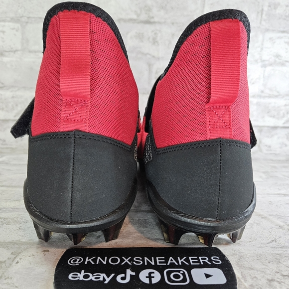 Nike Alpha Menace Pro 2 Mid Red Football Cleats Red AQ3209-601 Men's Size 16 - Picture 4 of 6